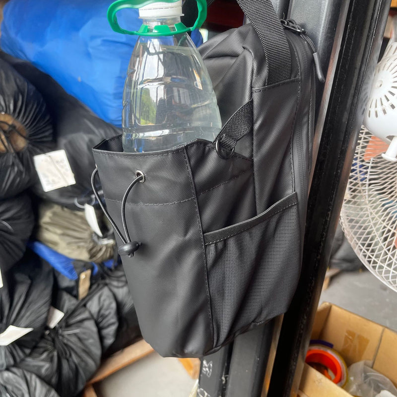 Magnetic Gym Water Bottle Holder with Multi-Pocket Storage