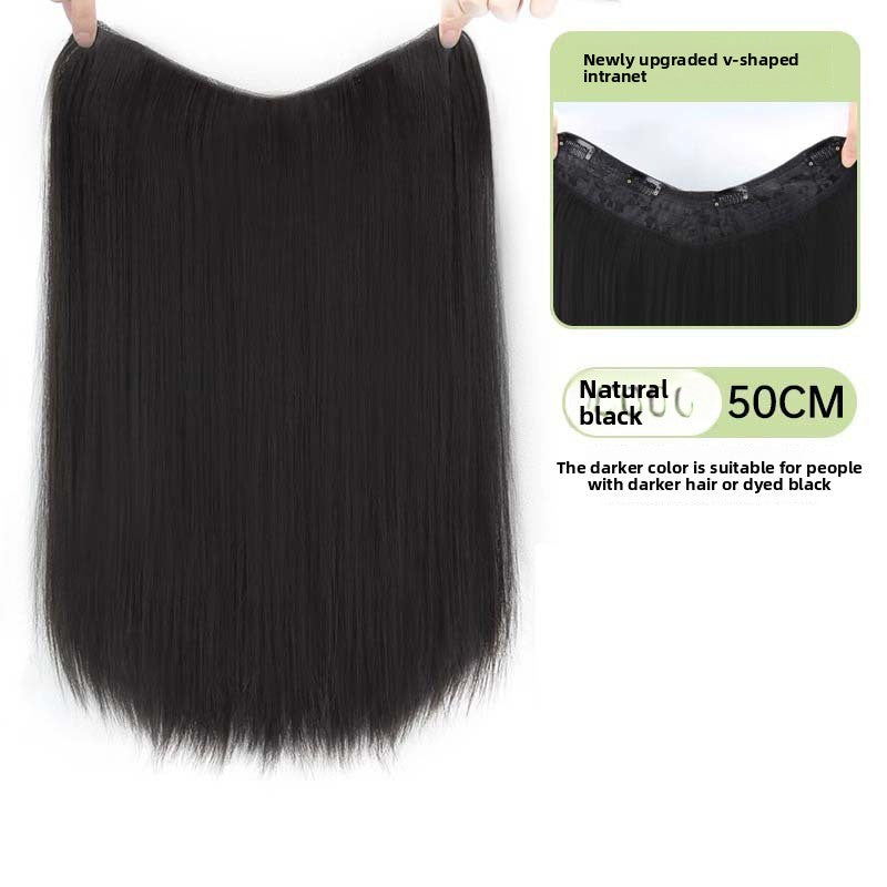 A light and thin faux seamless wig