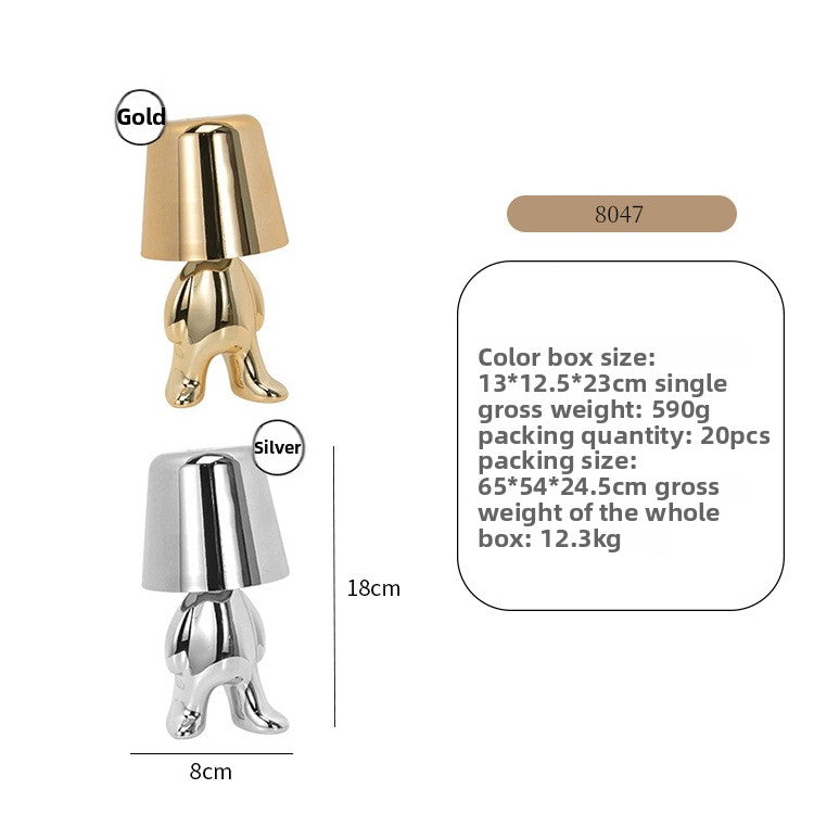 Rechargeable Decorative Table Lamp with Three-Color Light