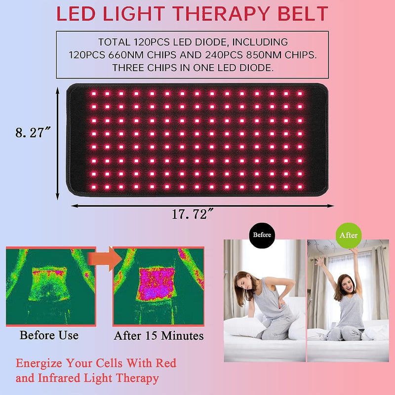 Multifunctional Red Light Therapy Belt with Adjustable Settings