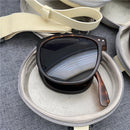 Folding air-cushion sunglasses for women, brown sunglasses