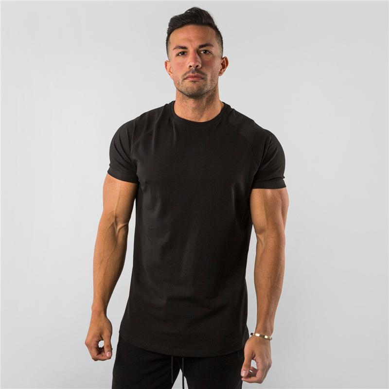 Men's Cotton T-Shirt Summer Short Sleeve Round Neck