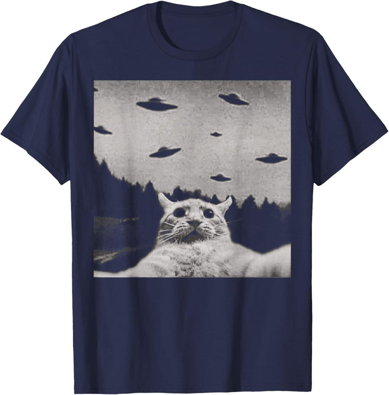 Alien Cat-shaped Unidentified Flying Object T-shirt