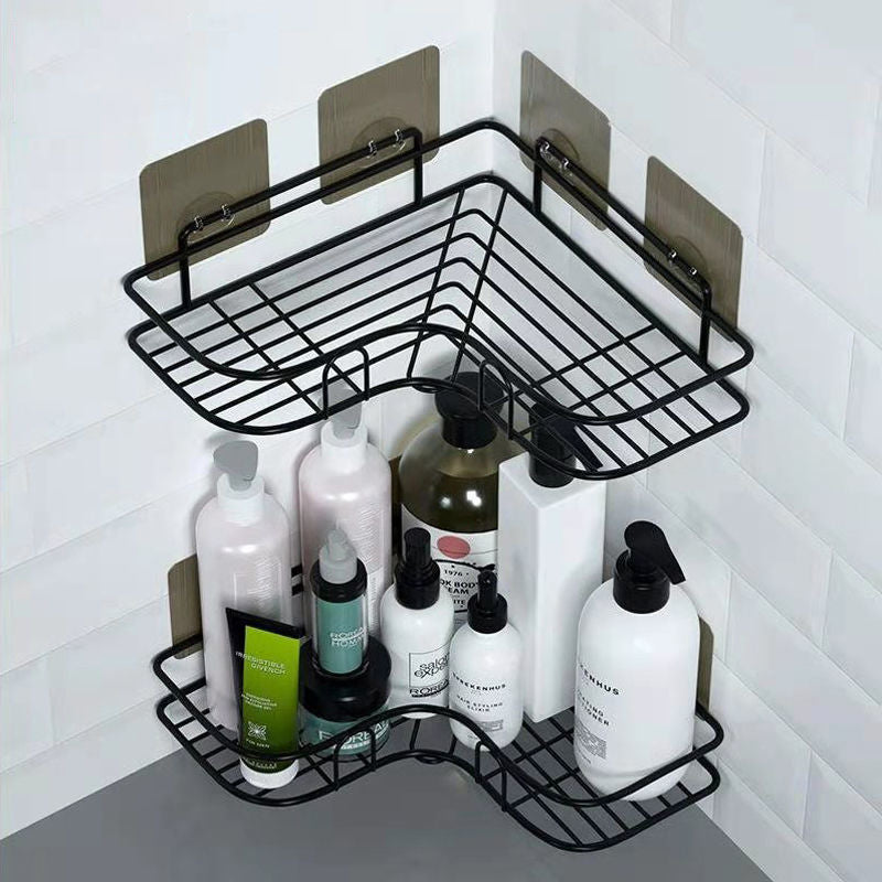 Iron triangular storage rack, corner bathroom