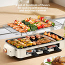 Multi-Functional Split Electric Grill Pan Smokeless Barbecue Oven