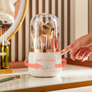Rotating Makeup Brush Storage Bucket with Dust-Proof Design