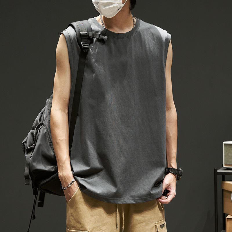 Men's Quick-Dry Sleeveless T-Shirt Loose Fit Workout Top