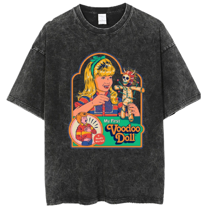 Washed and distressed T-shirt