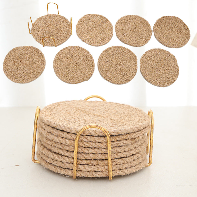 Woven teacup MATS and tea MATS