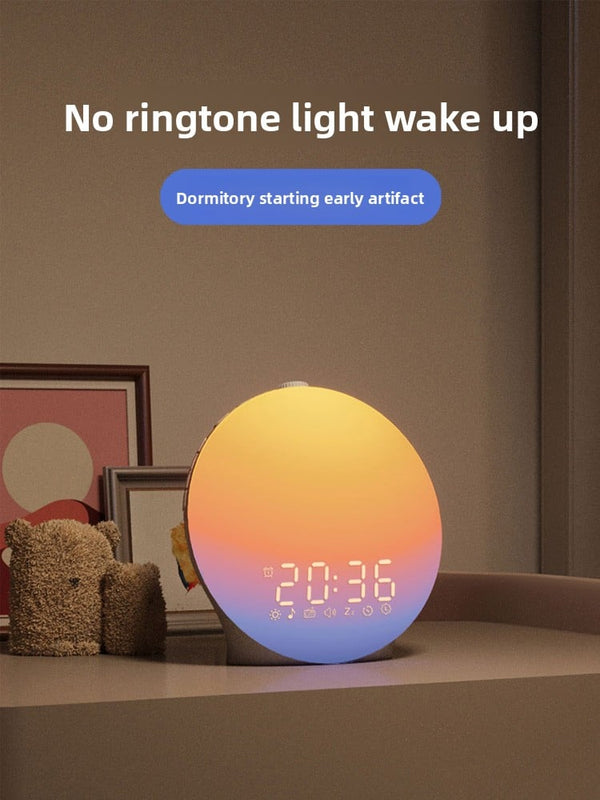 Simulated Sunrise Nature Wake-Up Light Dormitory Wake-Up Light Timed Light Sunrise Alarm Clock Wake up Early Handy Gadget