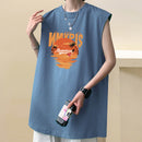 Cotton Sleeveless Men's Vest Summer Loose Sports T-shirt