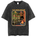 Washed and distressed T-shirt