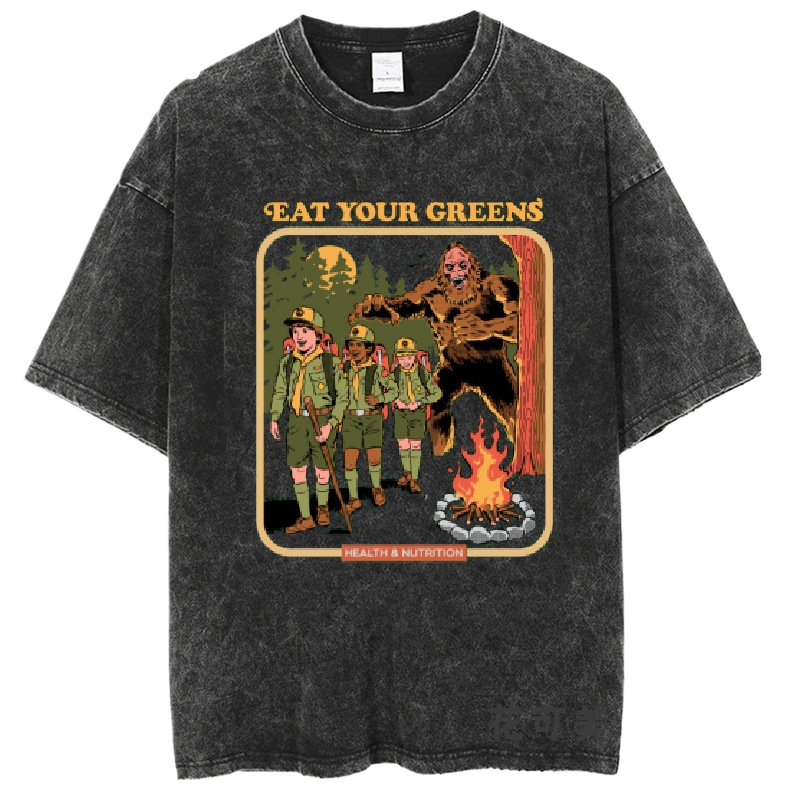 Washed and distressed T-shirt