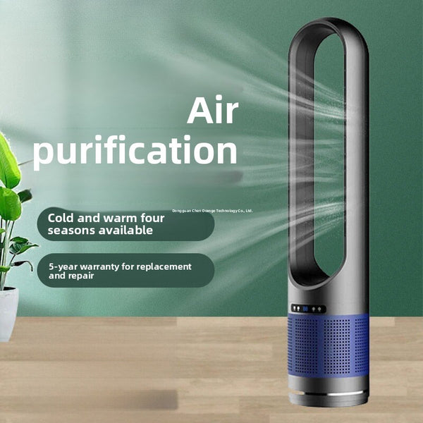 Vertical silent bladeless electric fan