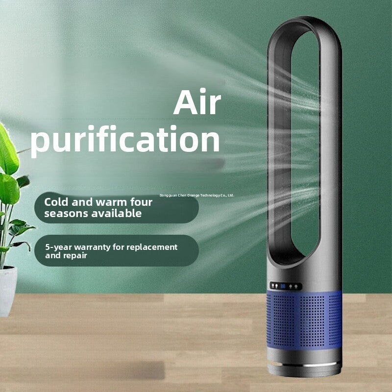 Vertical silent bladeless electric fan