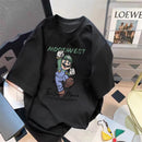 Trendy Summer Bear Print Loose T-Shirt
