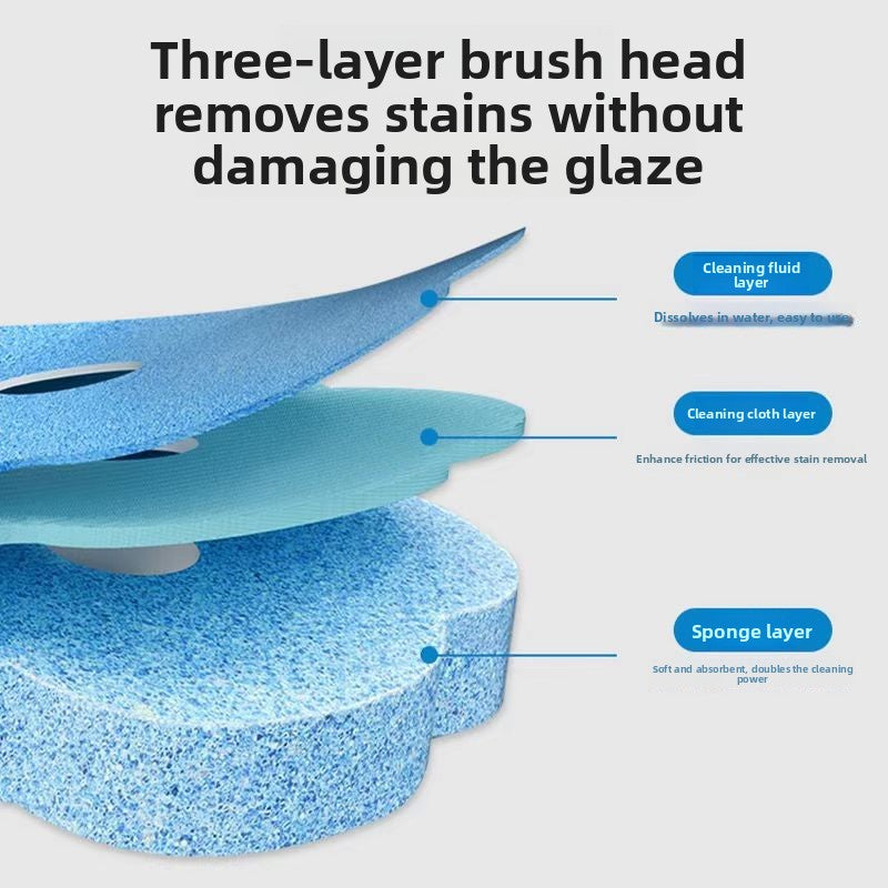 Disposable Toilet Brush with Dissolving Replacement Heads