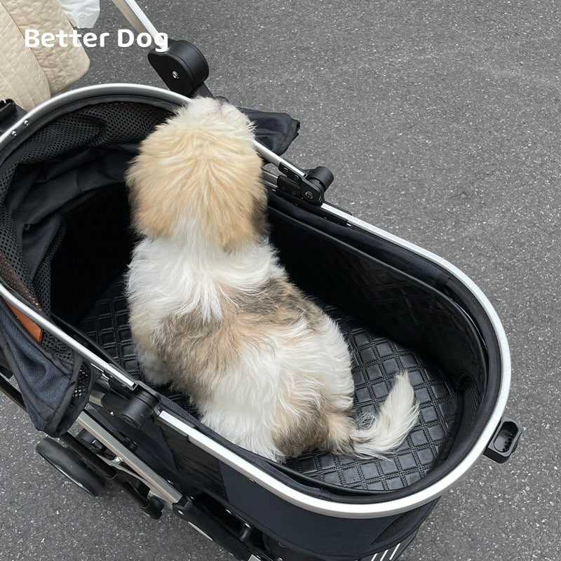 Pet Cart All-inclusive Sitting Basket Set Leather Waterproof Changing Mat Car Basket Set Four Seasons Universal Cart Accessories Sleeping Mat