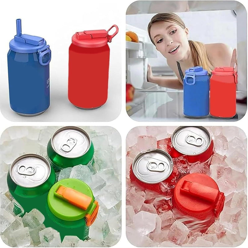 Creative new straw soda can lid cola can