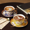 Enamel Color Ceramic Coffee Cup Set