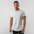 Men's Cotton T-Shirt Summer Short Sleeve Round Neck