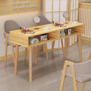 Japanese Style Wooden Nail Table with Drawers for Salon