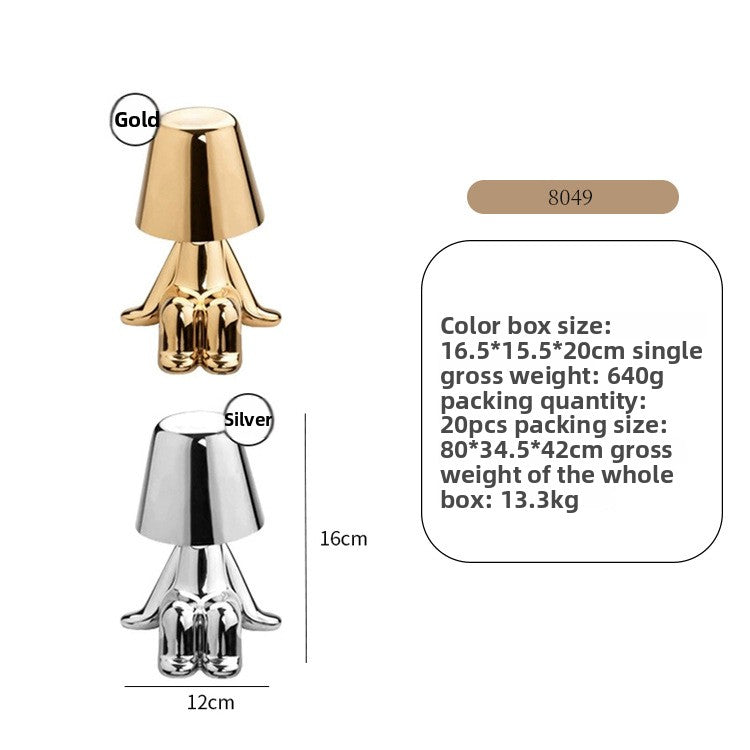 Rechargeable Decorative Table Lamp with Three-Color Light