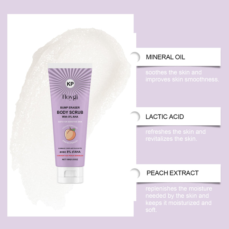 Peach Flavored Body Scrub Nourishing and Exfoliating