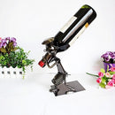 Creative Back Wine Rack Collectible Ornaments Iron