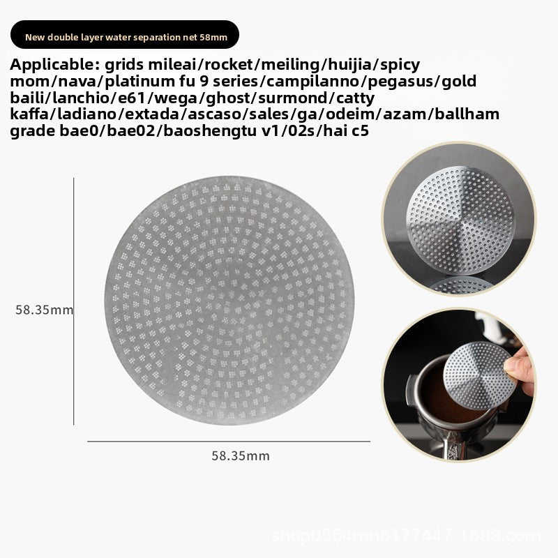 Powder bowl water distribution screen filter
