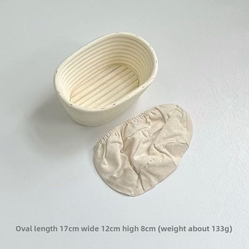 Natural Rattan Bread Fermentation Basket with Cloth Cover