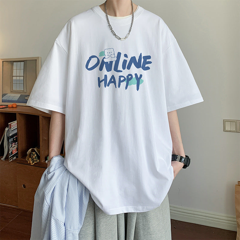 Pure cotton short-sleeved T-shirt for men