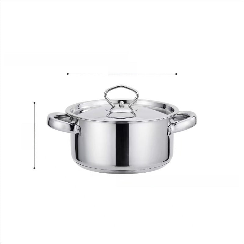 Stainless Steel Cookware Set 15-Piece Kitchen Pots and Pans