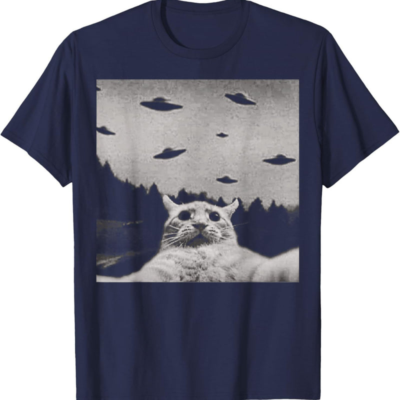 Alien Cat-shaped Unidentified Flying Object T-shirt