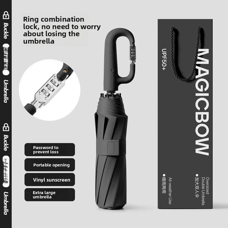 Oversized Automatic Combination Lock Umbrella