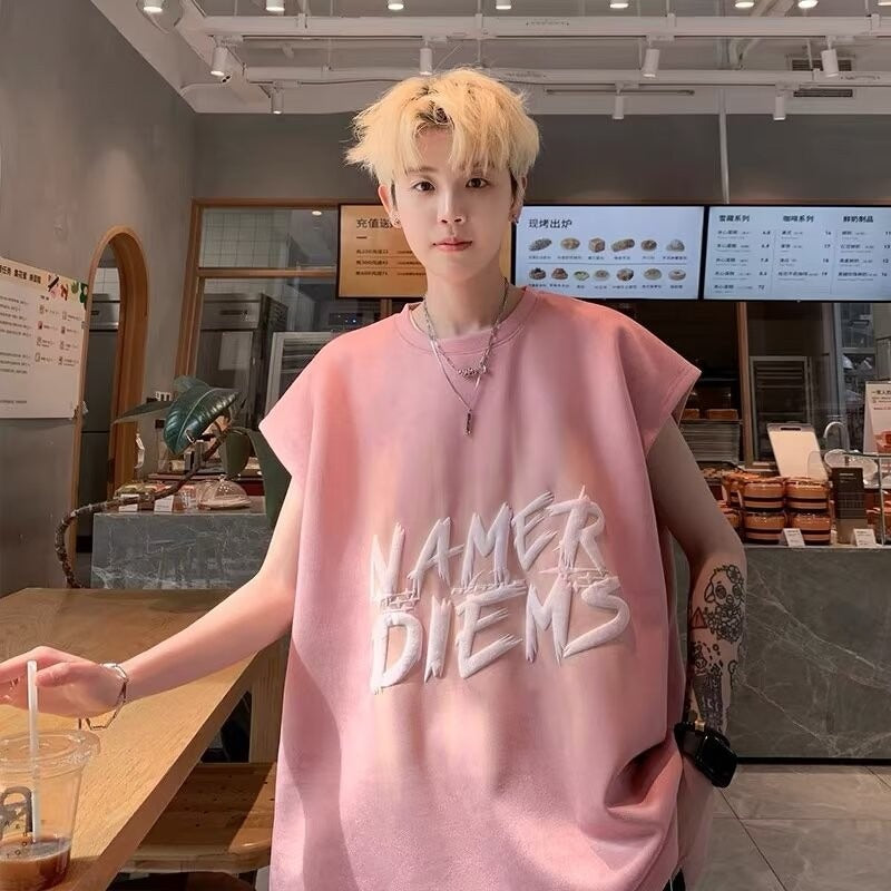 Alphabet Graffiti Men's Loose Fit Cotton T-Shirt