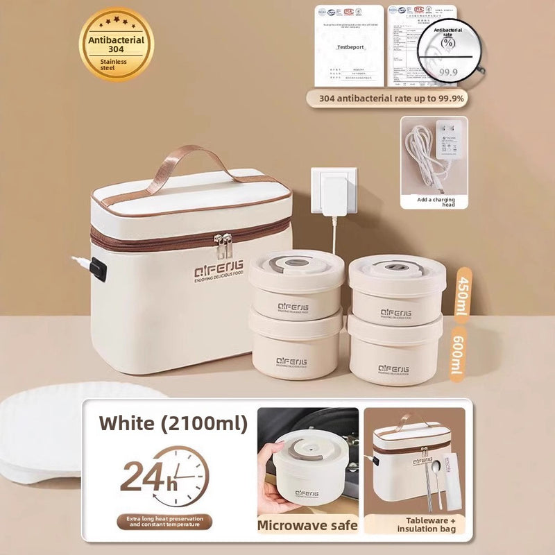 Electric Insulated Lunch Box with Heating and Microwave Safe