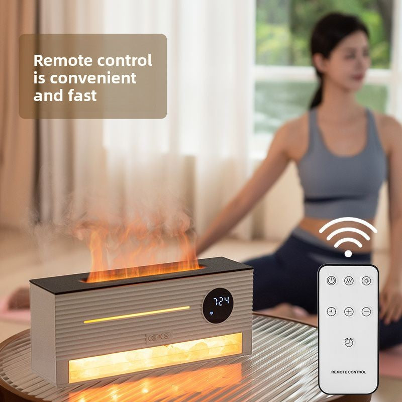 Simulation Flame Rock Aromatherapy Humidifier