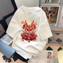 Trendy Summer Bear Print Loose T-Shirt