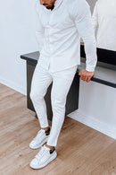 Men's Casual Long Sleeve Shirt and Pants Set