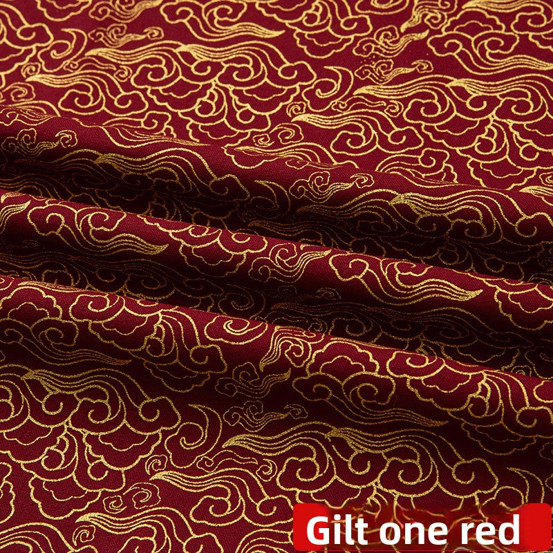 All-cotton Japanese-style gold-embossed fabric