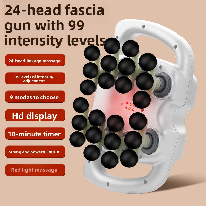 Rechargeable Multi-Head Fascia Gun Muscle Massager