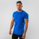 Men's Cotton T-Shirt Summer Short Sleeve Round Neck
