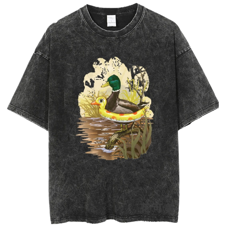 Washed and distressed T-shirt