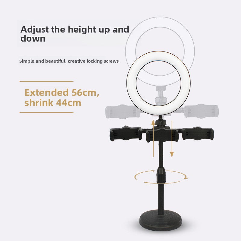 LED live streaming three-camera position fill light bracket