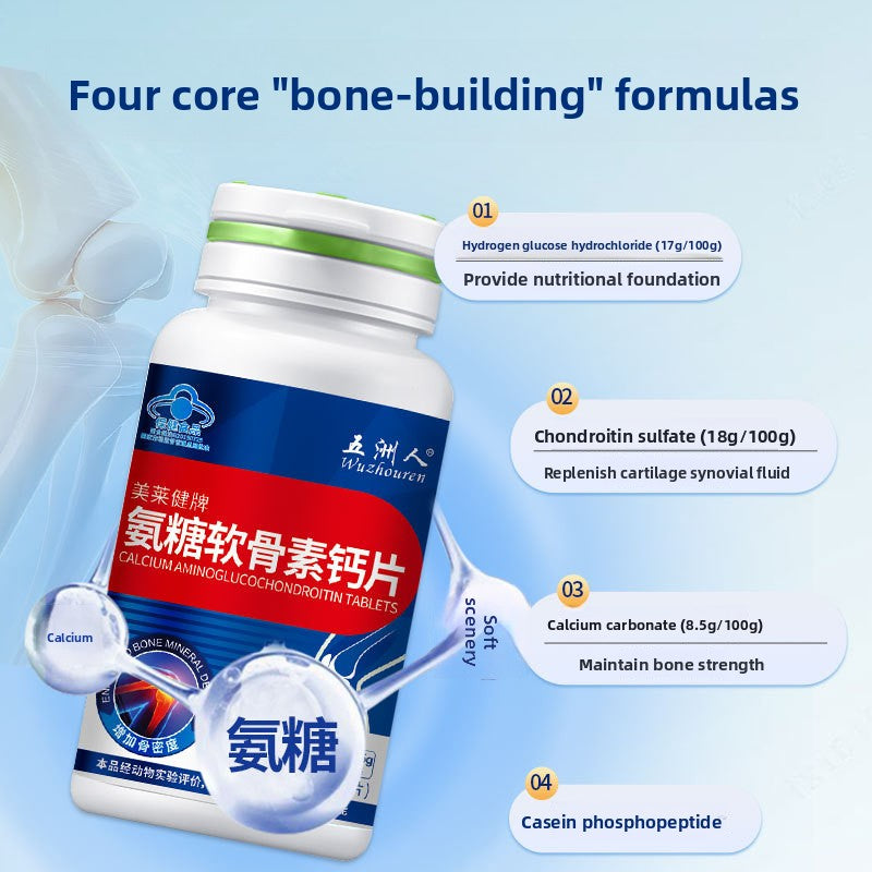 Glucosamine Chondroitin Calcium Tablets for Bone Density and Joint Health