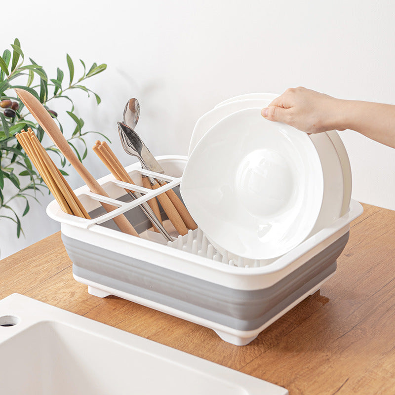 Folding draining basket kitchen