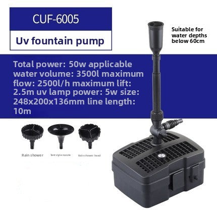 Pond Circulating Water Pump with UV Light for Fountain and Filtration
