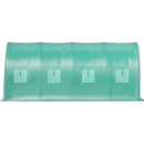 VEVOR Walk-in Tunnel Greenhouse, 14.8 X 6.6 X 6.6 Ft Portable Plant Hot House W  Galvanized Steel Hoops, 1 Top Beam, Diagonal Poles, Zippered Door   8 Roll-up Windows, Green