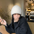 Rabbit Fur Knitted Winter Beanie